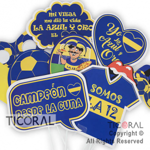 PHOTO PROPS AZUL Y ORO X12